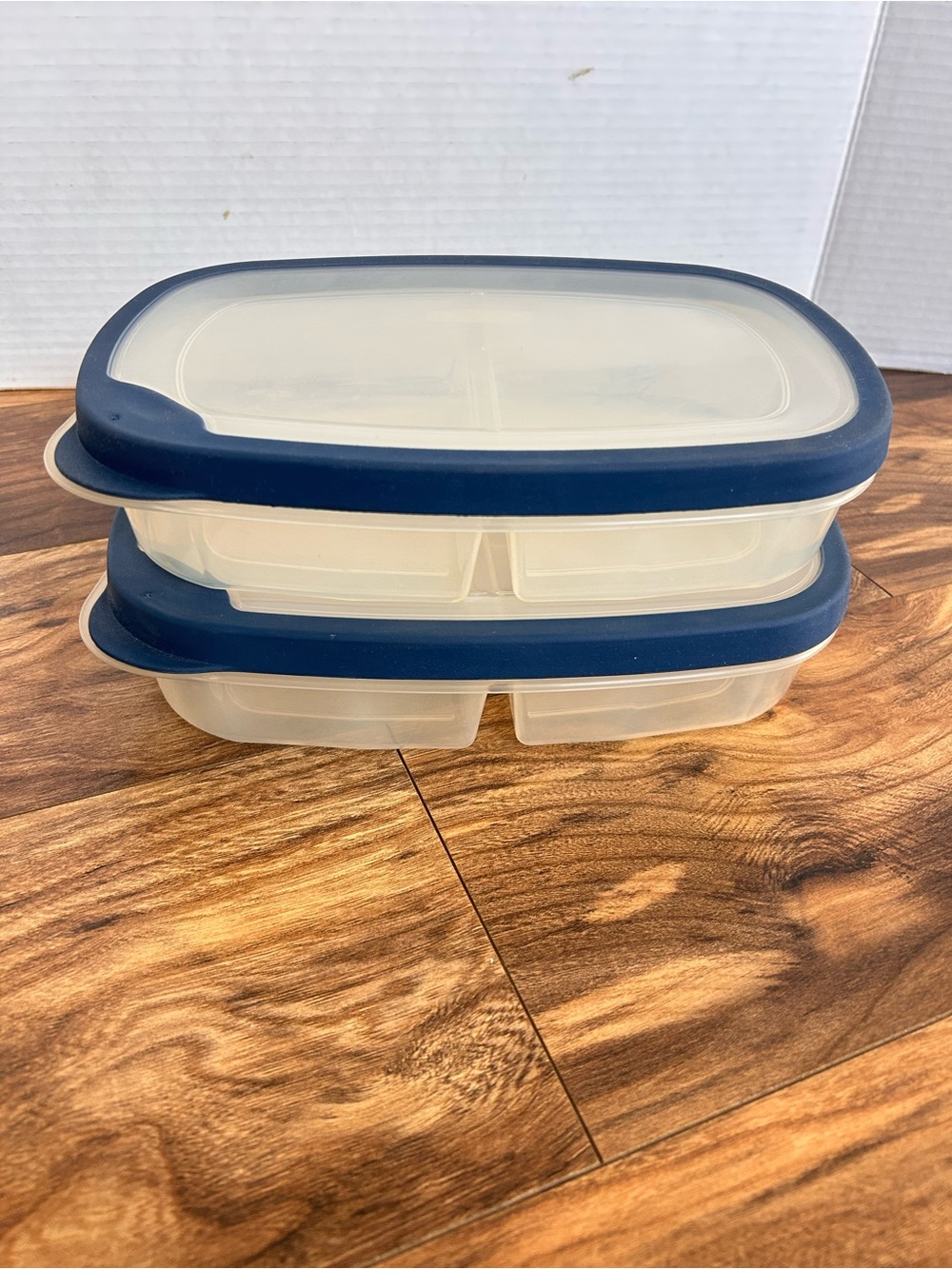 Rubbermaid Divided 2 Compartment Container Lids Meal Prep Size D Set Of 2